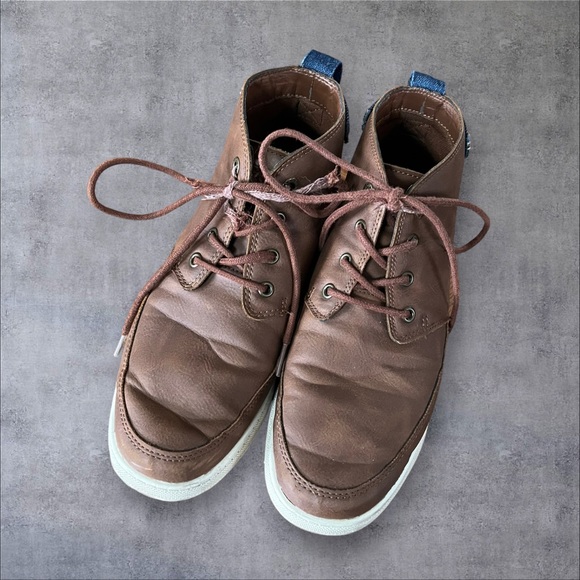 G.H. Bass Brown Chukka Boots Atwater Mid Top Lace-Up - Picture 7 of 14